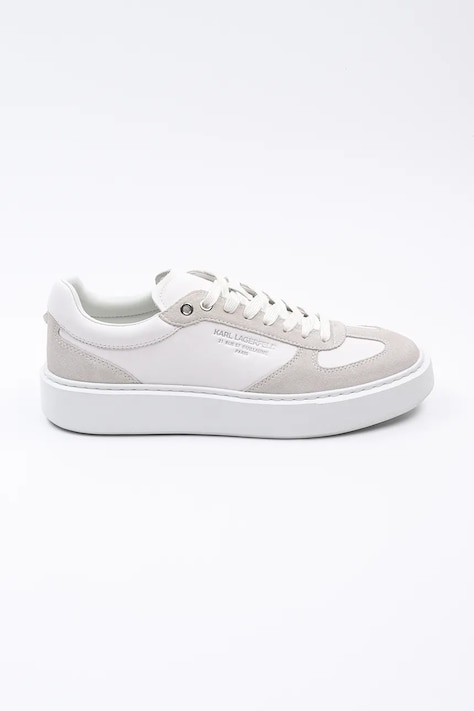 Karl Lagerfeld sneakers din piele MAXI KUP RSG culoarea alb, KL52235