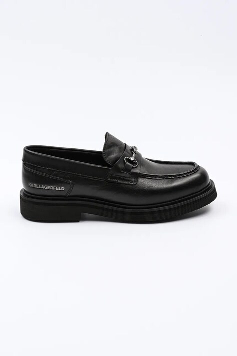 Karl Lagerfeld mocasini de piele KINGSTON barbati, culoarea negru, KL12215