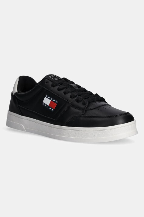 Шкіряні кросівки Tommy Jeans TJM THE GREENWICH NEW ESS колір чорний EM0EM01574