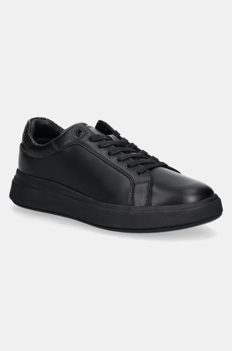 Superge Calvin Klein LOW TOP LACE UP WOVEN črna barva, HM0HM01659