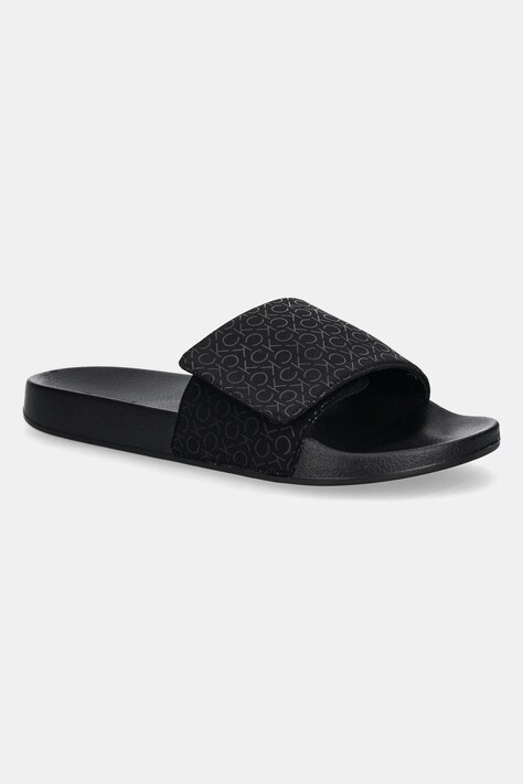 Natikači Calvin Klein POOL SLIDE MONO moški, črna barva, HM0HM01671