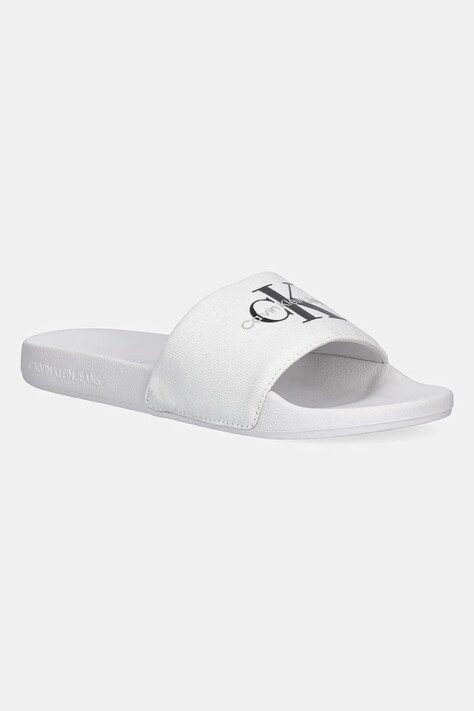 Шлепанцы Calvin Klein Jeans SLIDE MONOGRAM мужские цвет белый YM0YM01271