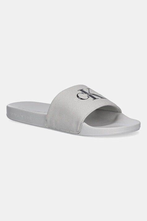 Шлепанцы Calvin Klein Jeans SLIDE MONOGRAM мужские цвет серый YM0YM01271