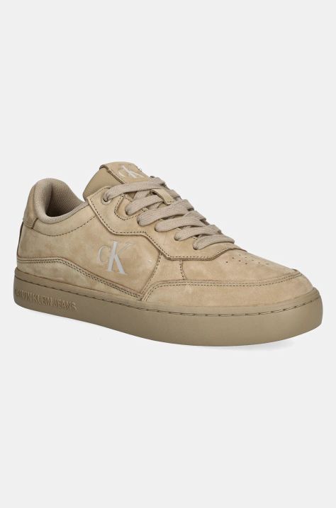 Calvin Klein Jeans sneakersy nubukowe CLASSIC CUPSOLE WAVE MG CS kolor beżowy YM0YM01256