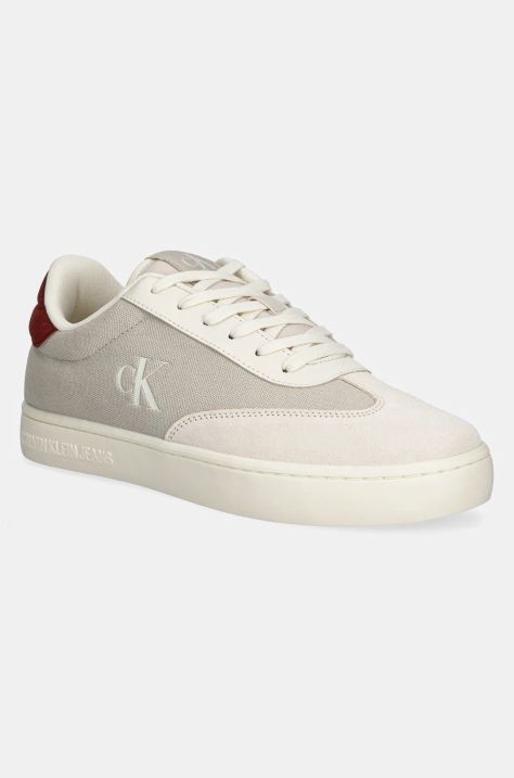 Αθλητικά Calvin Klein Jeans CLASSIC CUPSOLE LOW MIX MG χρώμα: μπεζ, YM0YM01169