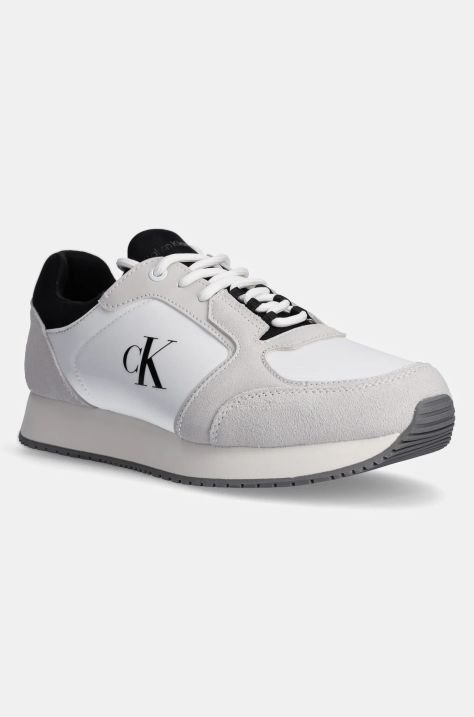 Αθλητικά Calvin Klein Jeans RETRO SOCK RUNNER MG WMM χρώμα: άσπρο, YM0YM01152