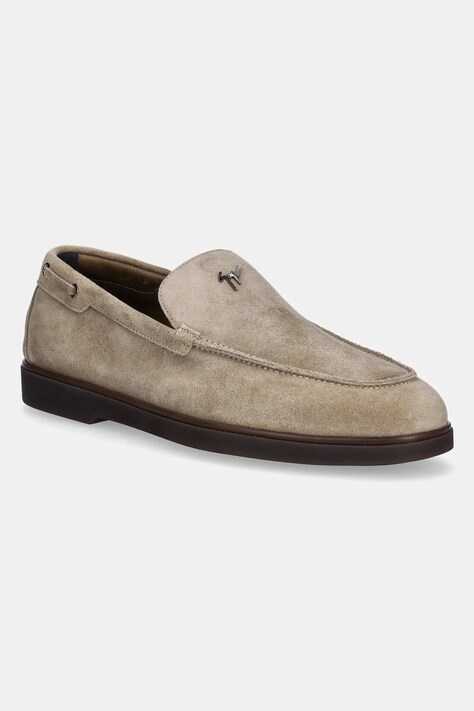 Giuseppe Zanotti mocasini de piele Berth bărbați, culoarea bej, EU50001.004