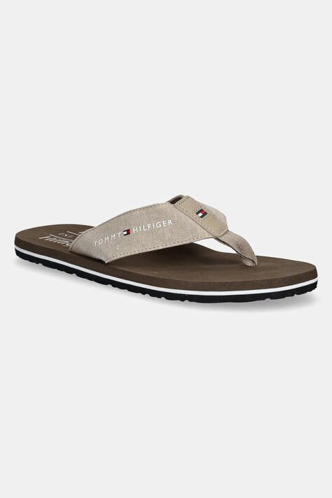 Вьетнамки Tommy Hilfiger CHAMBRAY BEACH SANDAL мужские цвет бежевый FM0FM05570
