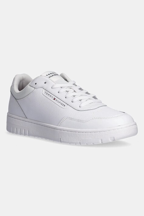 Кросівки Tommy Hilfiger TH BASKET CORE LTH PINPERF колір білий FM0FM05466