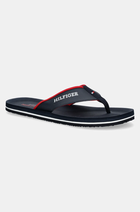 Šľapky Tommy Hilfiger PADDED COMFORT HILFIGER B SANDAL pánske, tmavomodrá farba, FM0FM05440