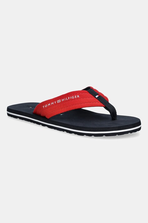 Tommy Hilfiger șlapi HILFIGER NYC BEACH SANDAL bărbați, culoarea rosu, FM0FM05437