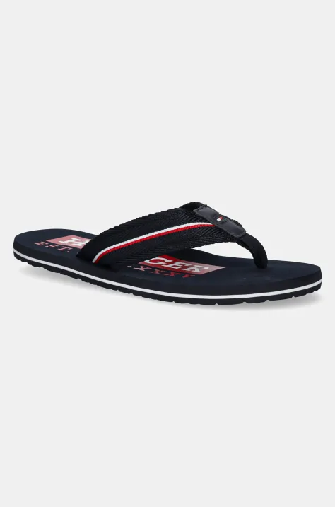 Šľapky Tommy Hilfiger CORPORATE HILFIGER BEACH SANDAL pánske, tmavomodrá farba, FM0FM05436