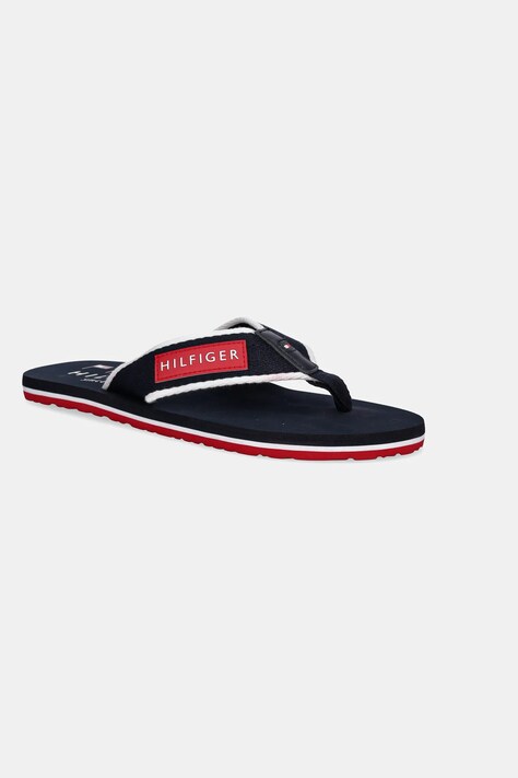 Вьетнамки Tommy Hilfiger PATCH HILFIGER BEACH SANDAL мужские цвет синий FM0FM05435