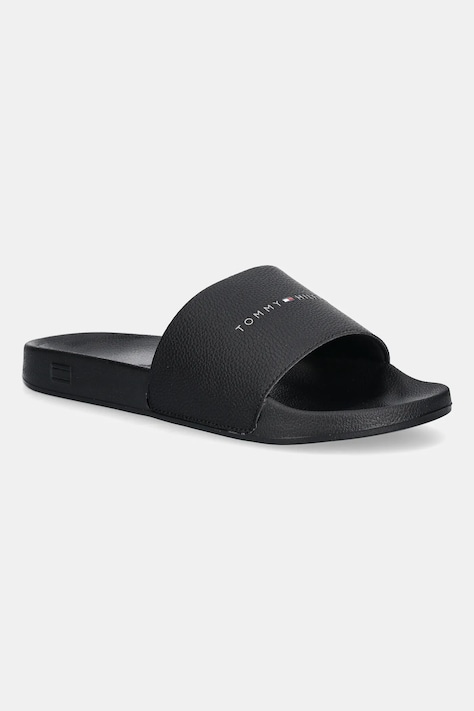Pantofle Tommy Hilfiger HILIFGER NYC POOL SLIDE pánské, černá barva, FM0FM05432