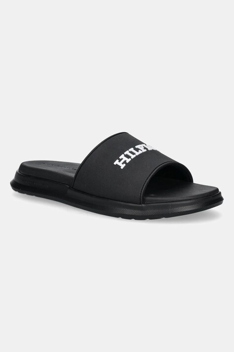 Pantofle Tommy Hilfiger DUAL DENSITY HILFIGER POOL SLIDE pánské, černá barva, FM0FM05430