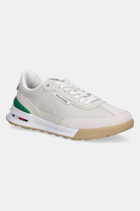 Sneakers boty Tommy Hilfiger RETRO RUNNER SEASONAL béžová barva, FM0FM05425