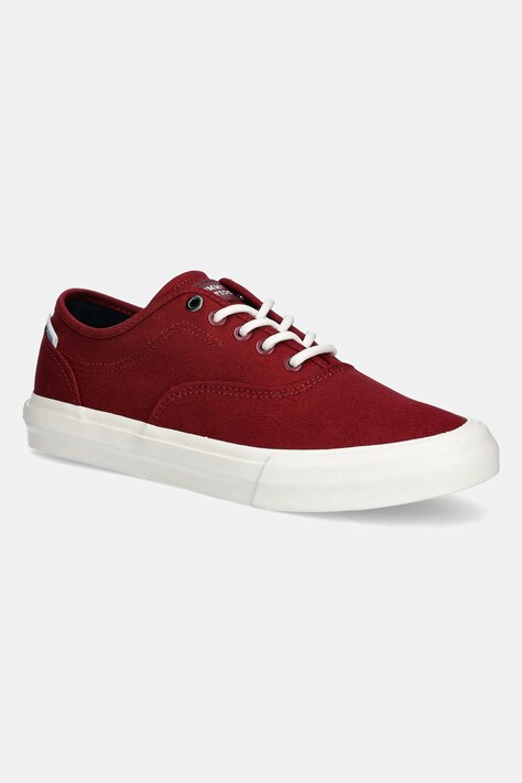 Tommy Hilfiger teniși TH HI VULC LOW OXFORD TWILL culoarea roșu, FM0FM05400