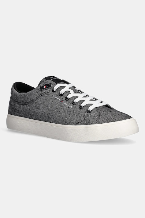 Кеды Tommy Hilfiger TH HI VULC LOW CORE CHAMBRAY мужские цвет чёрный FM0FM05389