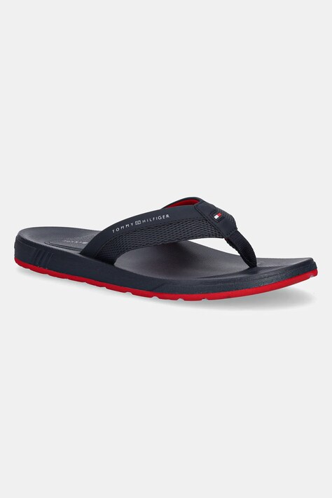 Tommy Hilfiger șlapi MOLDED HILFIGER BEACH SANDAL bărbați, culoarea bleumarin, FM0FM05361
