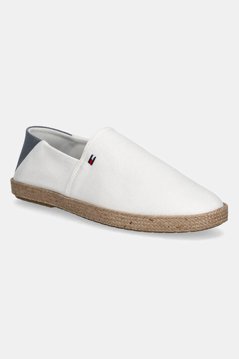 Tommy Hilfiger espadrile HILFIGER ESPADRILLE CORE TEXTILE culoarea alb, FM0FM05353