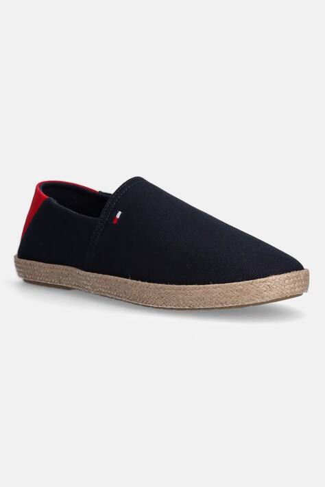 Tommy Hilfiger espadrile HILFIGER ESPADRILLE CORE TEXTILE culoarea albastru marin, FM0FM05353