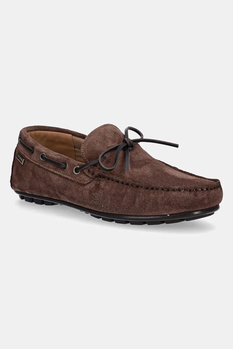 Barbour mocasini din piele intoarsa Courage barbati, culoarea maro, MFO0796BR95