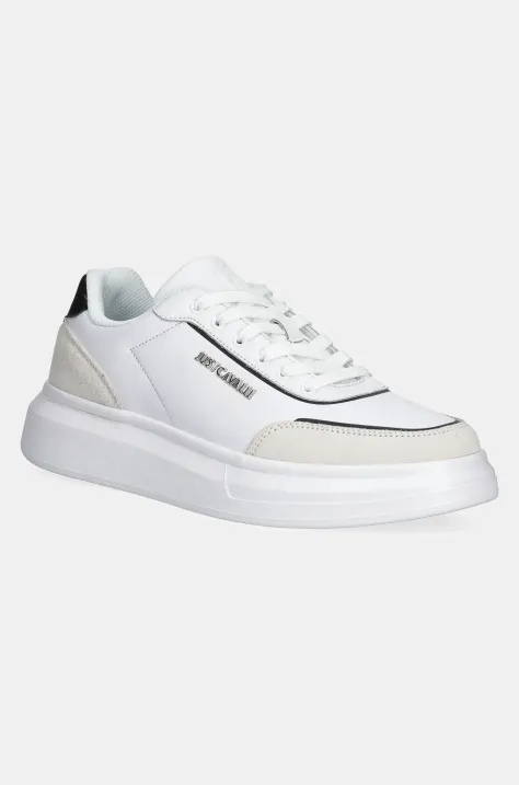 Just Cavalli sneakers in pelle uomo colore bianco 78QA3SBDZPA94003