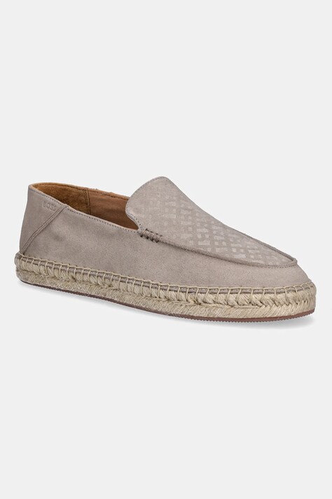 BOSS espadrile din piele intoarsa Madeira culoarea bej, 50541781