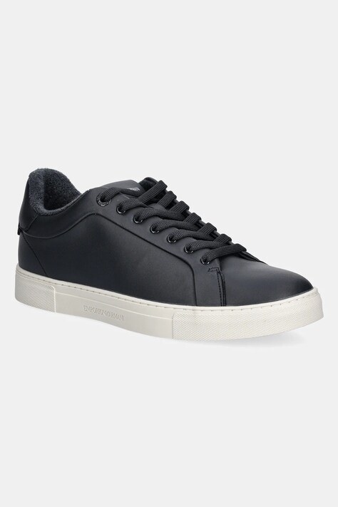 Emporio Armani sneakers din piele barbati, culoarea albastru marin, X4X598 XF662 00285
