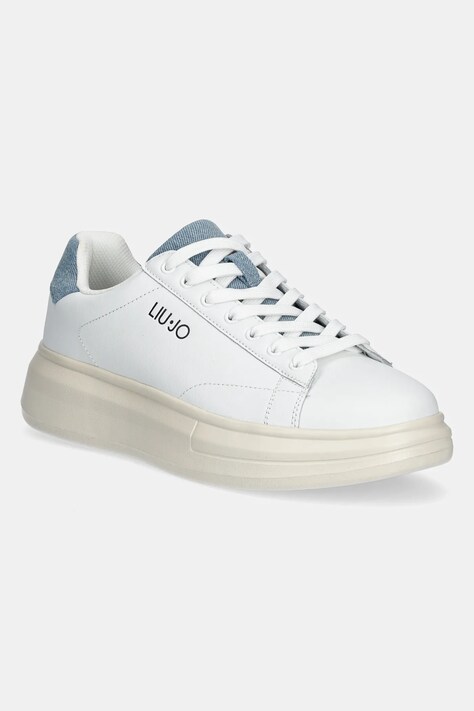 Liu Jo sneakers din piele BIG 01 barbati, culoarea alb, 7B5005PX630S3692