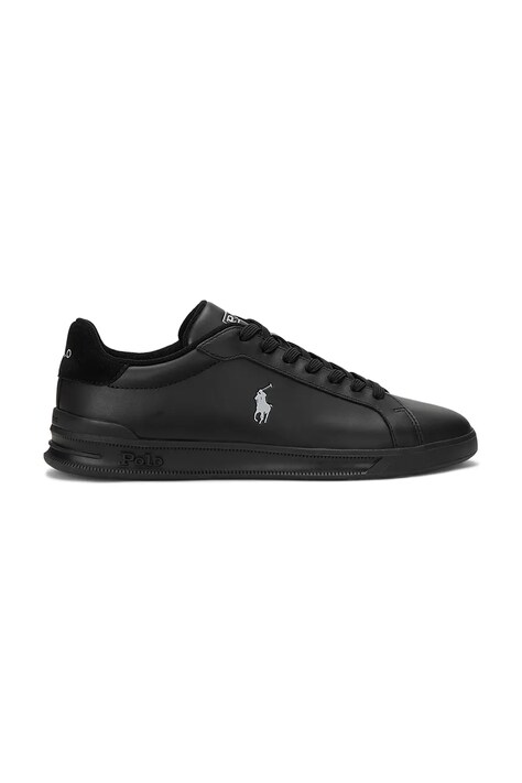 Kožené tenisky Polo Ralph Lauren Hrt Crt Ii černá barva, 809965072002