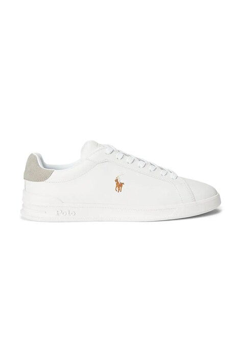 Polo Ralph Lauren sneakers din piele Hrt Ct Ii barbati, culoarea alb, 809940762002