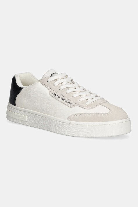 Armani Exchange sneakers bărbați, culoarea alb, XUX250 XV948 N480