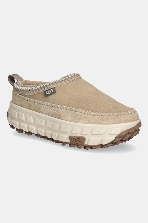 UGG papuci din piele Venture Daze barbati, culoarea bej, 1154530-MDSD