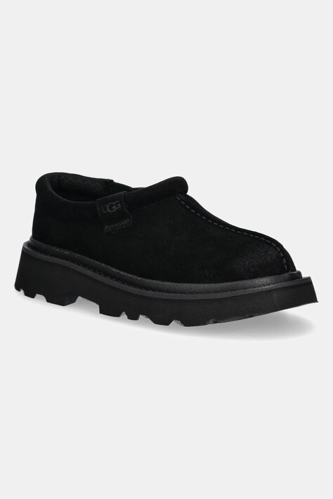 UGG mocasini din piele intoarsa Tasman Lug barbati, culoarea negru, 1166913-BLK