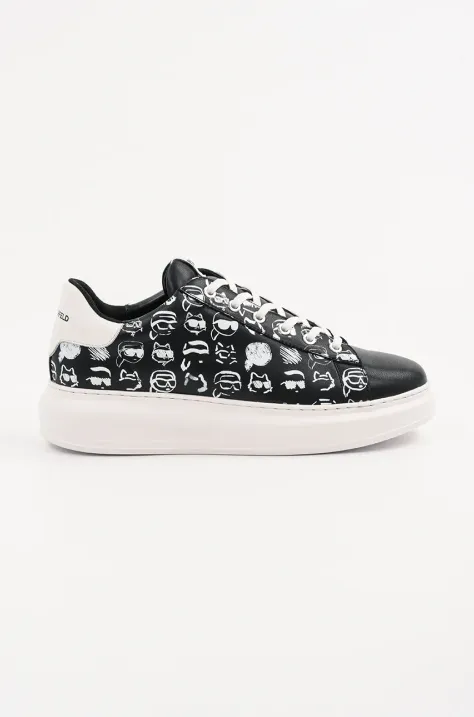 Kožené sneakers boty Karl Lagerfeld KAPRI MENS černá barva, KL52512T