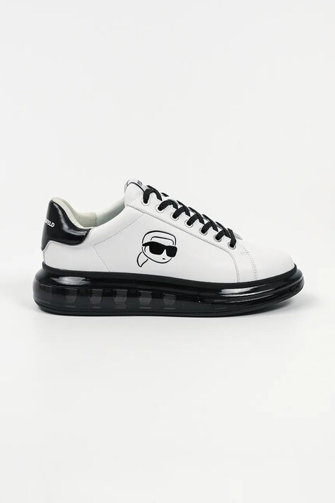 Karl Lagerfeld sneakers din piele KAPRI KUSHION barbati, culoarea alb, KL52630N