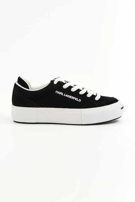 Πάνινα παπούτσια Karl Lagerfeld SKATE LO LACE χρώμα: μαύρο, KL50722