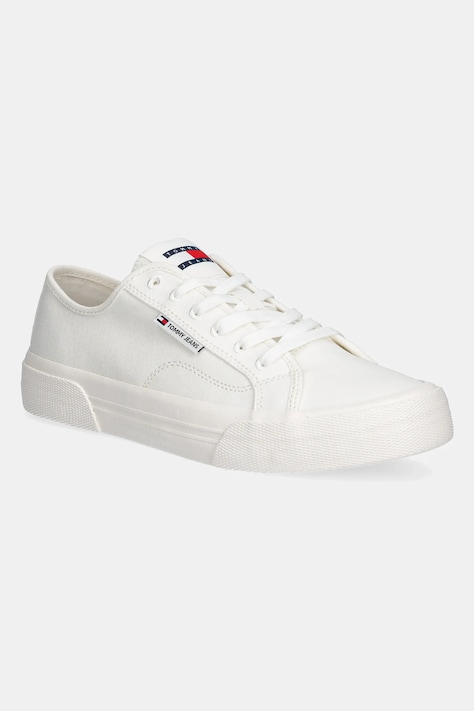 Кеды Tommy Jeans  LACE UP CANVAS COLOR цвет белый EM0EM01543