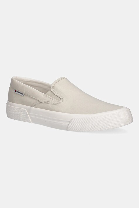 Кеди Tommy Jeans SLIP ON CANVAS COLOR колір бежевий EM0EM01544