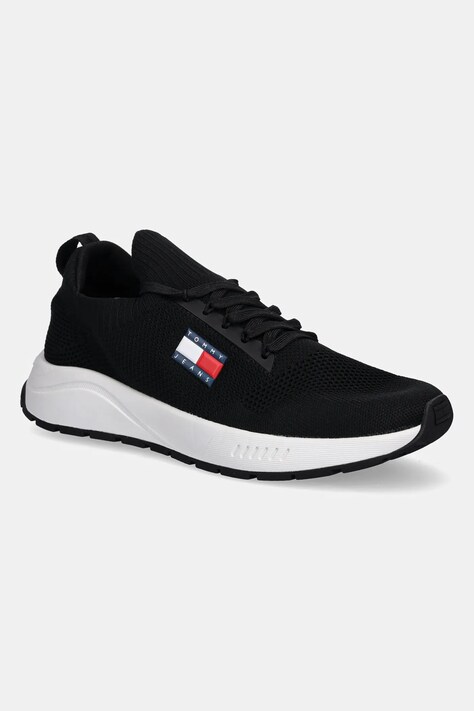 Tommy Jeans sneakersy RUNNER KNTITTED męskie kolor czarny EM0EM01555