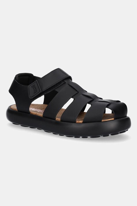 Kožené sandály Camper Pelotas Flota Sandal pánské, černá barva, K100938-003