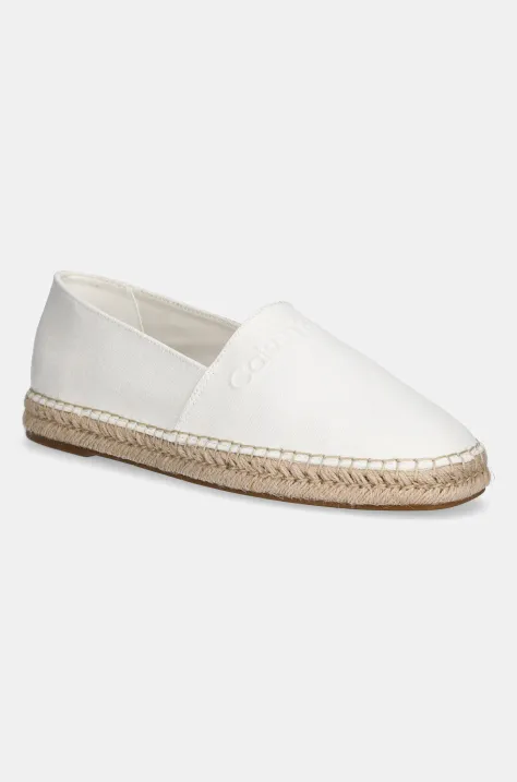 Calvin Klein espadryle ESPADRILLE CV LOGO kolor biały HM0HM01808