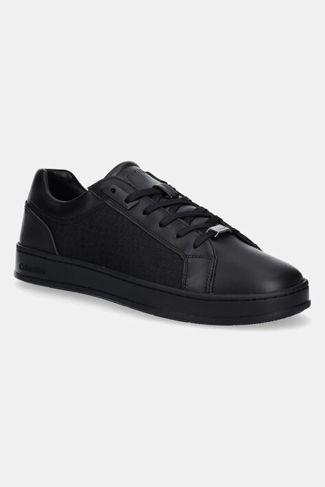 Calvin Klein sneakers LOW TOP LACE UP EYELET JAQ MONO barbati, culoarea negru, HM0HM01815