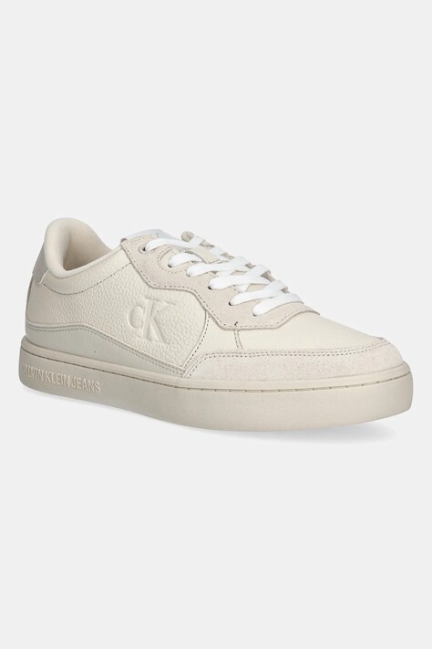 Tenisky Calvin Klein Jeans CLASSIC CUPSOLE MG WMM béžová farba, YM0YM01153