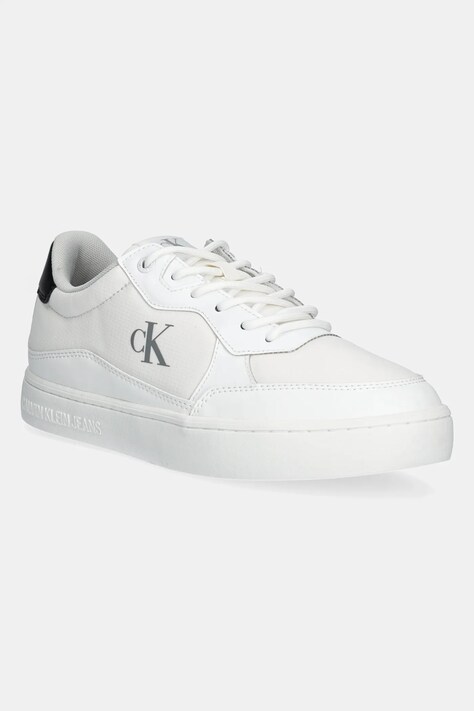 Calvin Klein Jeans sneakers CLASSIC CUPSOLE TECH RIPSTOP barbati, culoarea alb, YM0YM01202
