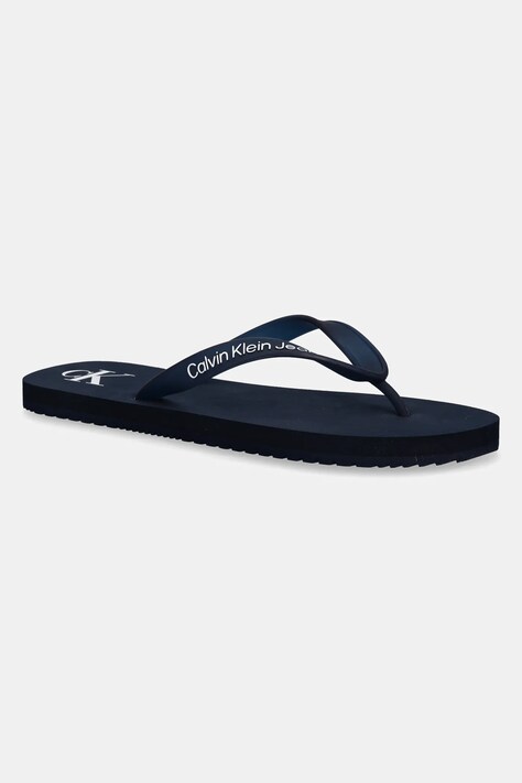 Žabky Calvin Klein Jeans BEACH SANDAL TRANSPARENT TPU pánské, tmavomodrá barva, YM0YM01267