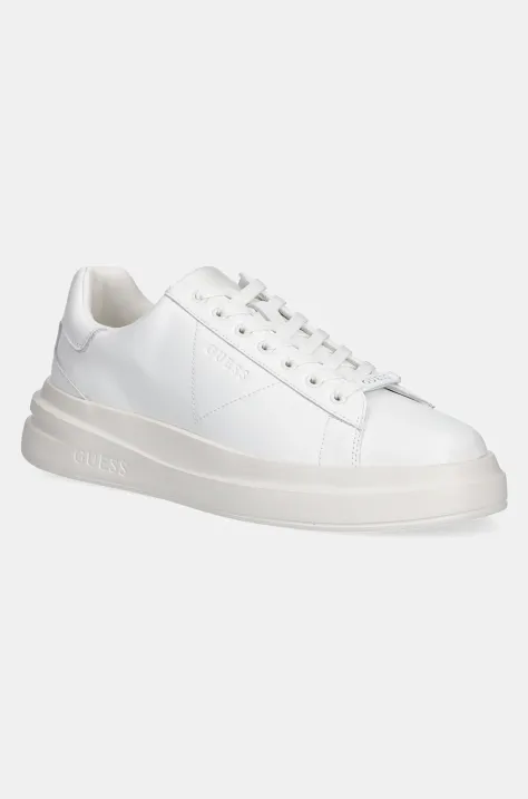 Guess sneakers ELBA barbati, culoarea alb, FMJLBA LEA12