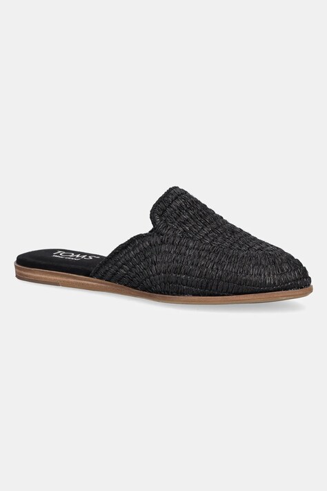 Pantofle Toms RAFFIA černá barva, 10022001