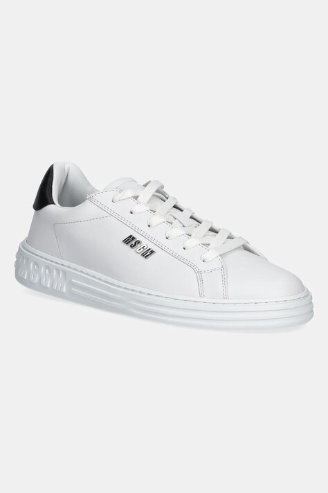 Kožené tenisky MSGM bílá barva, 3840MS506